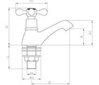 Modox Basin Pillar Taps, Chrome