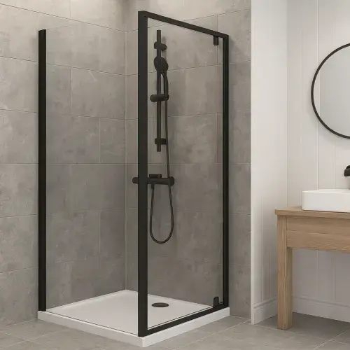 Moira Thermostatic Bar Mixer Shower Set, Matt Black