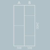 Multipanel Crystal Marble XL Offset Tile Collection 2400 x 598mm Hydrolock Panel