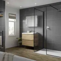 Multipanel Dust Grey Large Tile Collection 2400 x 598mm Hydrolock Panel