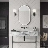 Multipanel White Grey Herringbone Tile Collection