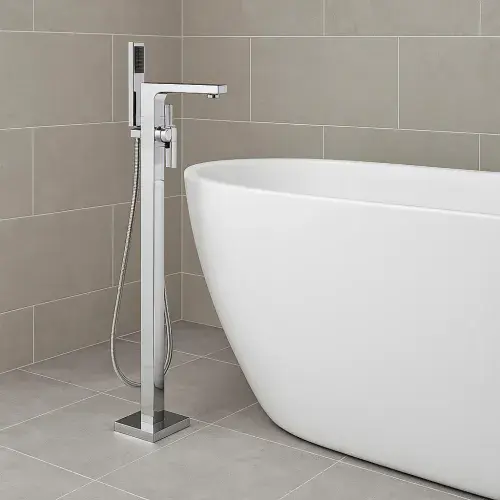 Muro FreeStanding Bath Shower Mixer Tap, Chrome or Matt Black