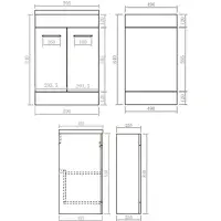 Narvik 1100mm Waterproof L-Shape Suite - White | Basin & Units
