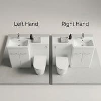 Narvik 1100mm Waterproof L-Shape Suite - Light Grey | Basin & Units