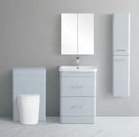 Narvik 500mm Waterproof Vanity Unit - Gloss White | 2 Drawers