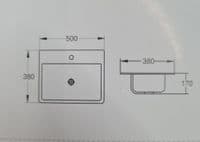 Narvik 500mm Waterproof Vanity Unit - Gloss White | 2 Drawers