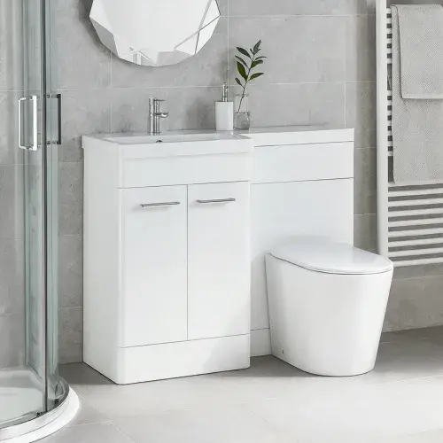 Narvik Waterproof 1100mm L Shape Furniture Suite with Basin Top