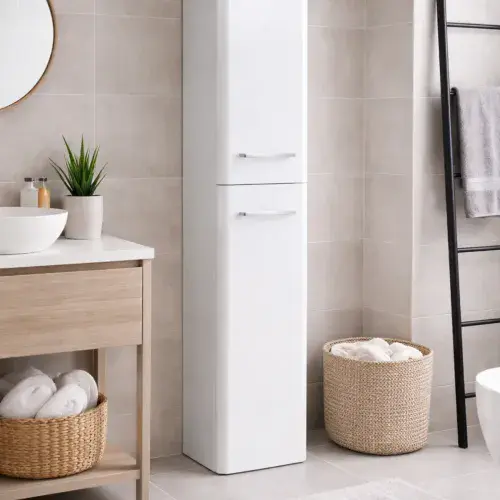 Narvik Waterproof 300mm Tall Unit White