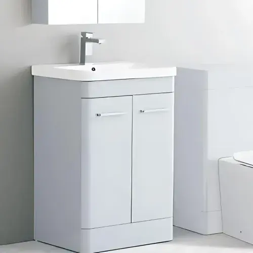 Narvik Waterproof 500mm Vanity Unit 2 Door Light Grey