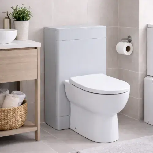 Narvik Waterproof 550mm WC Unit Light Grey | Lifetime Guarantee