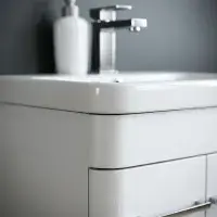 Narvik Gloss White 600mm - Basin Unit - 100% Waterproof Basin Unit