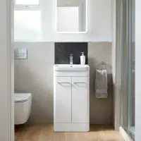 Narvik Gloss White 600mm - Basin Unit - 100% Waterproof Basin Unit