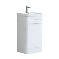 Narvik Gloss White 600mm - Basin Unit - 100% Waterproof Basin Unit
