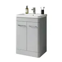Narvik Light Grey 600mm - Basin Unit - 100% Waterproof Basin Unit