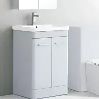 Narvik Light Grey 600mm - Basin Unit - 100% Waterproof Basin Unit