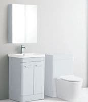 Narvik Light Grey 600mm - Basin Unit - 100% Waterproof Basin Unit