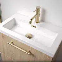 Neo Plus Oak 600 Floor Standing Drawer Unit inc Basin