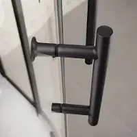 Matt Black Quadrant Shower Enclosure - 2 Doors - 6mm Glass - 900mm - Optional shower Tray