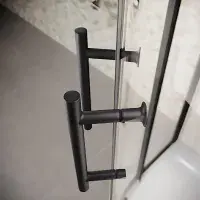 Matt Black Quadrant Shower Enclosure - 2 Doors - 6mm Glass - 900mm - Optional shower Tray