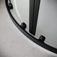 Matt Black Quadrant Shower Enclosure - 2 Doors - 6mm Glass - 900mm - Optional shower Tray