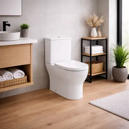 Northall Close Coupled Back To Wall Toilet Pan and Soft Close Seat