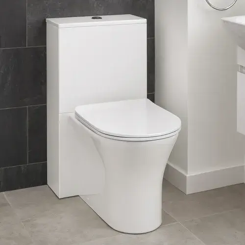 Northall High Level Back To Wall Toilet Pan and Soft close Seat with Fixings - White