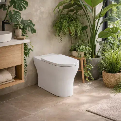 Northall Wall Hung Toilet Pan and Soft close Seat with Fixings - White