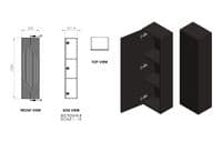 Octavia Matt Graphite Grey 350mm Tall Wall Hung Unit