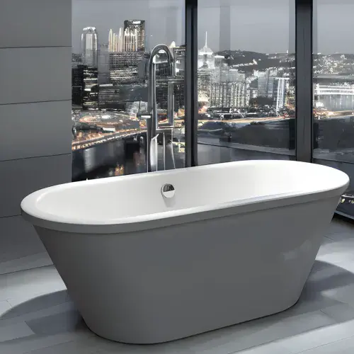 Omnia Freestanding Bath, White, 1700 x 755mm