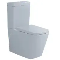 Onyx Gloss Grey Rimless Close Coupled Toilet