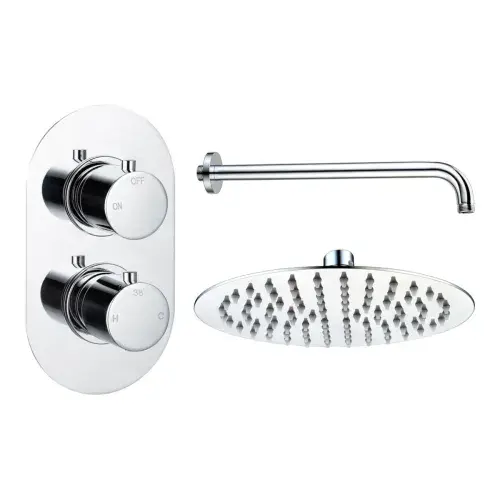 Orla Round Concealed Shower Valve & Kit Pack 1 - Chrome