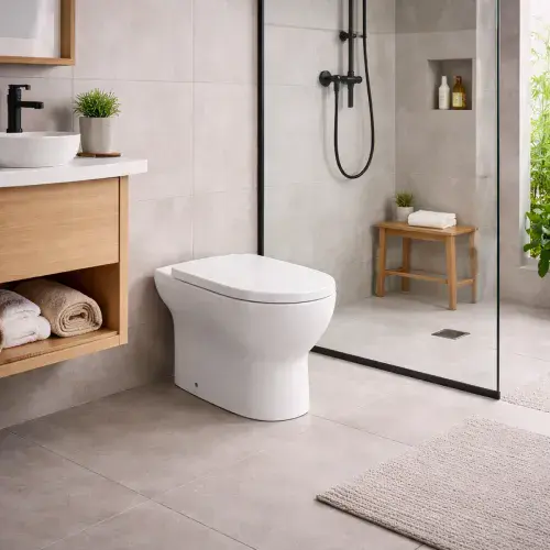 Osterley Back To Wall Eco Vortex WC Pan and Soft Close Seat with Fixings - White