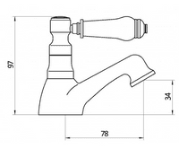 Otra Chrome Basin Taps - Chrome - Traditional Lever Style