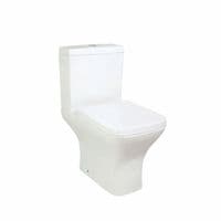 Pacific Rimless Open Back Close Coupled Toilet With Cistern and Soft Close Seat - White