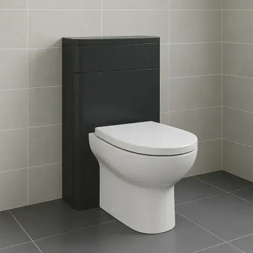 Parade 500mm Floorstanding WC Toilet Unit - Soft Black