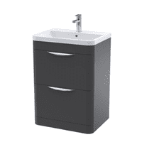 Parade 600mm Floorstanding Vanity Unit - Soft Black Matte | Bathcenter