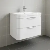 Parade 800mm Wall-Hung Vanity Unit - Gloss White | Bathcenter