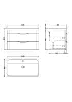 Parade 800mm Wall-Hung Vanity Unit - Gloss White | Bathcenter