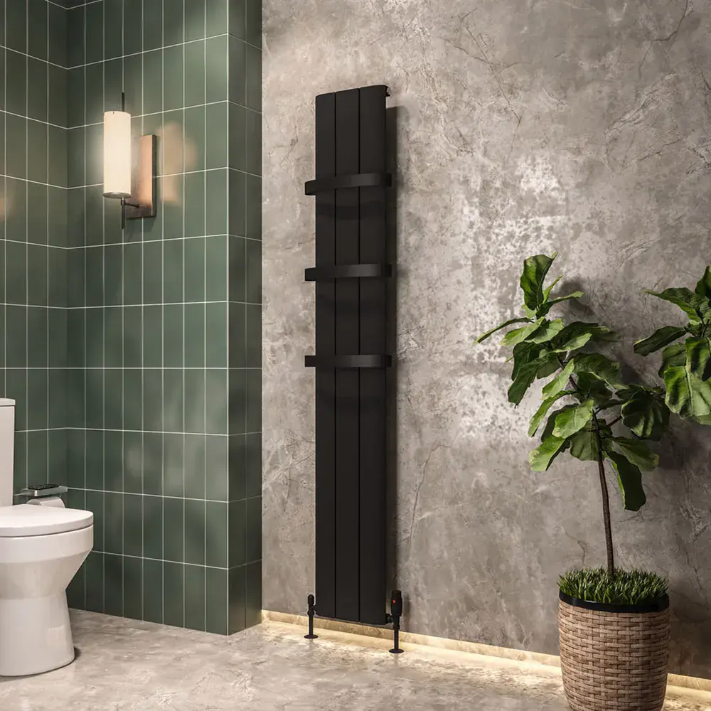 Matt black radiator bathroom hotsell
