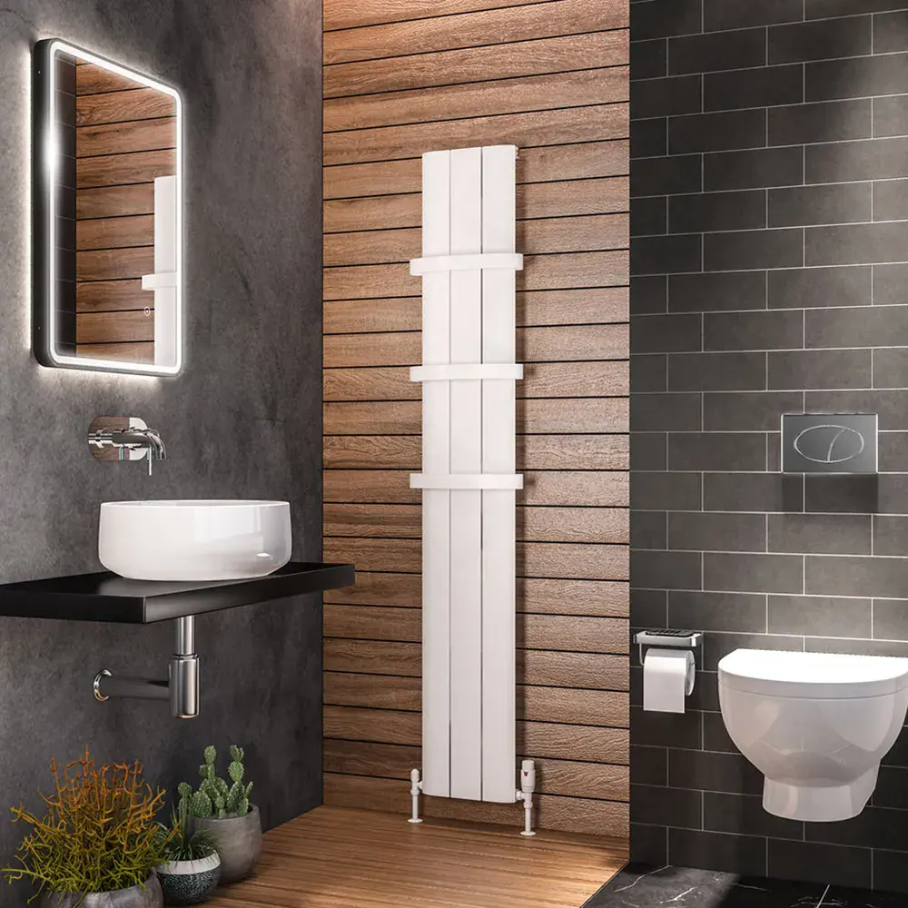 Perie Radiator Peretti 1800 x 280 Aluminium Radiator Matt White