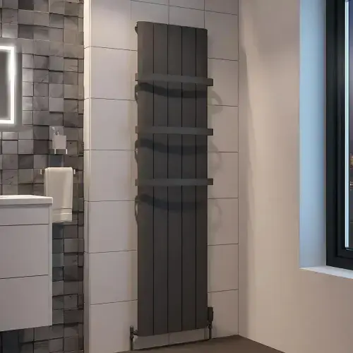 Perie Radiator Peretti 1800 x 470 Aluminium Radiator Matt Anthracite