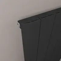 Peretti 1800 x 470 Aluminium Radiator Matt Black