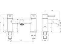 Bathrooms of Style Pesco Bath Filler - Brushed Brass