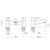 Premier Matt Black Bathroom Tap Pack