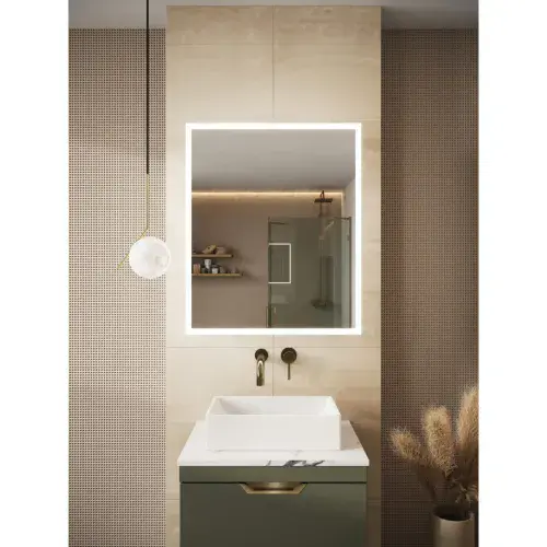 Prospr LED Single Door Mirror with Bluetooth 500x700mm - Mirror