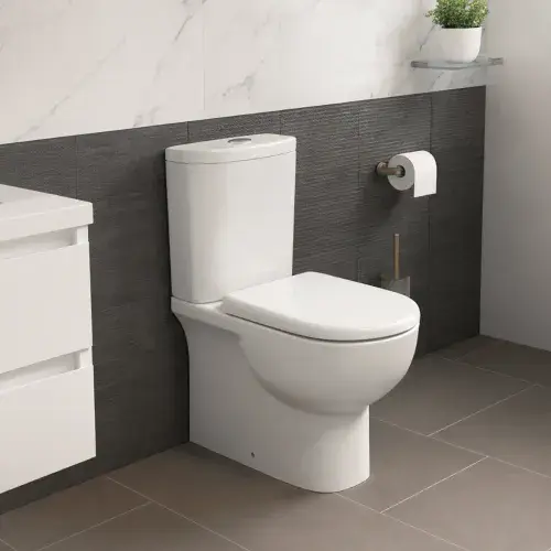 RAK Tonique Comfort Height Flush-to-Wall Toilet | Short Projection & Soft Close Seat