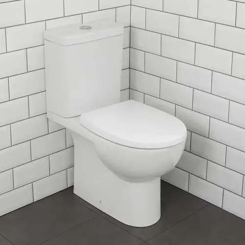 RAK Tonique Open Back Close Coupled Toilet & Wrap Over Soft Close Seat