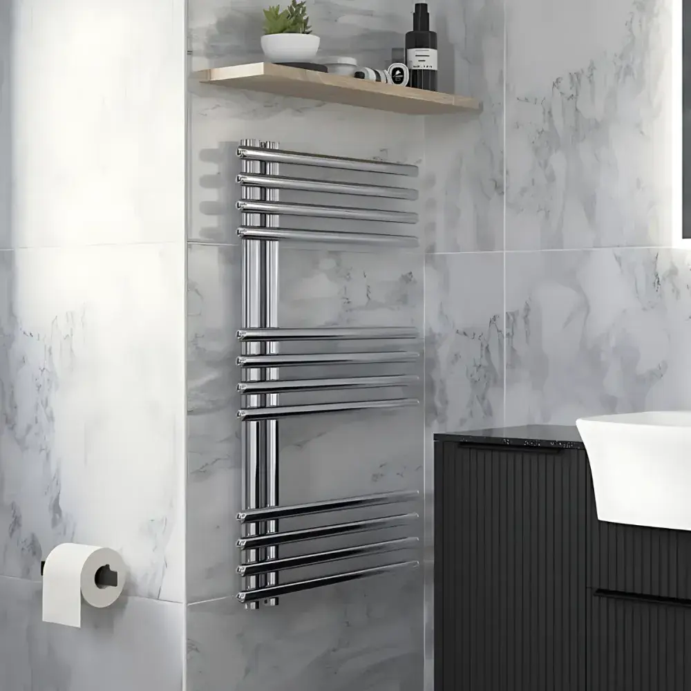 Bathrooms of Style Rhondi 50mm Designer Round Ladder Radiator 500 x ...