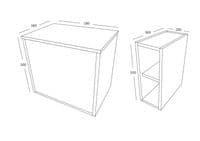 Ripple 800mm Fluted Oak Vanity Unit, Worktop & Countertop Basin