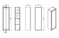 Riser 345mm Wall Hung 1 Door Tall Unit - Matt Clay